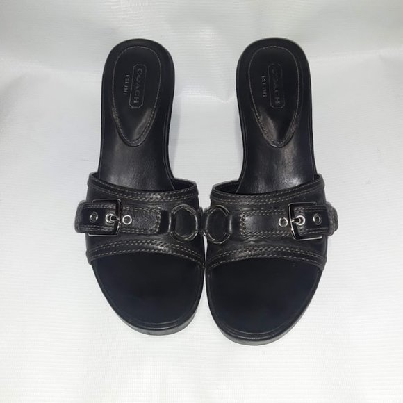 Coach Jewel Signature Logo Slide Wedge Size 10M - Picture 7 of 7